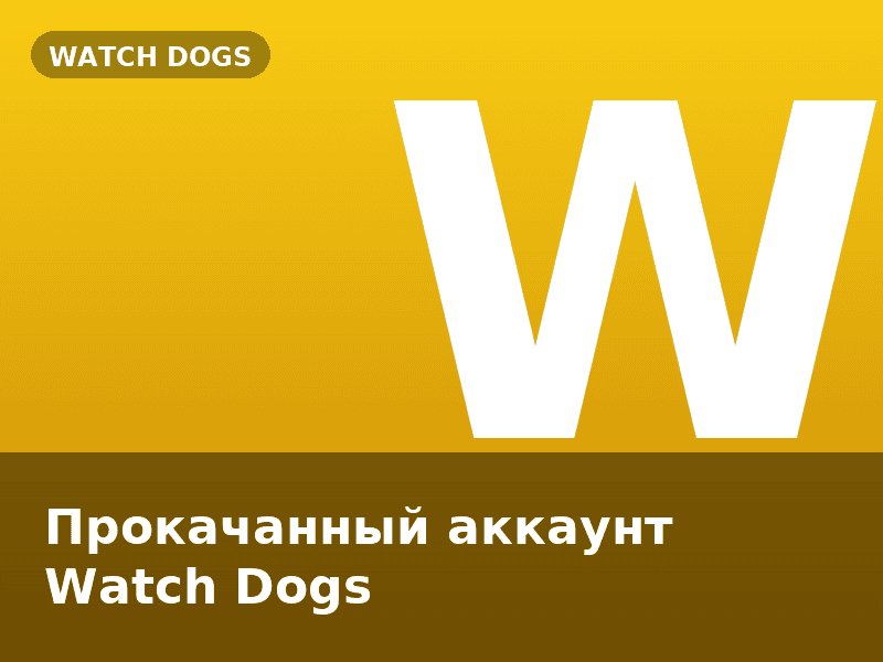 Прокачанный аккаунт Watch Dogs