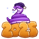 Lunar Snake Purple Cap