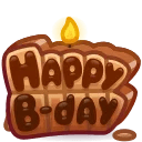 B-Day Candle Choco Wax