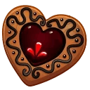 Cookie Heart Black Heart