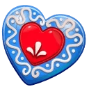 Cookie Heart Red Blues