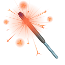 Party Sparkler Red Burst