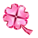 Clover Pin Rose Quartz