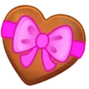 Cookie Heart Caramel Bow