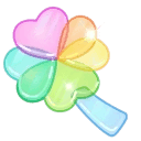 Clover Pin Glass Rainbow