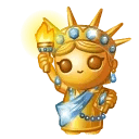 Liberty Figure Golden Torch