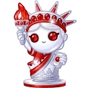 Liberty Figure Red Porcelain