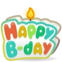 B-Day Candle Festive