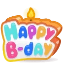 B-Day Candle Orange Mood