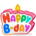 B-Day Candle Glittery Day