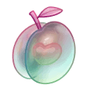 Precious Peach Glass Heart