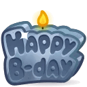 B-Day Candle Steel Strong