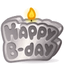 B-Day Candle Silver Year