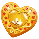 Cookie Heart Gold Bar