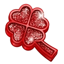 Clover Pin Ruby Clover