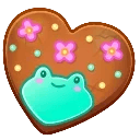 Cookie Heart Kawaii Frog