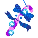 Candy Cane Cherry Charm