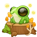 Spring Basket Moon Frog