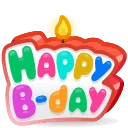 B-Day Candle Candy Message
